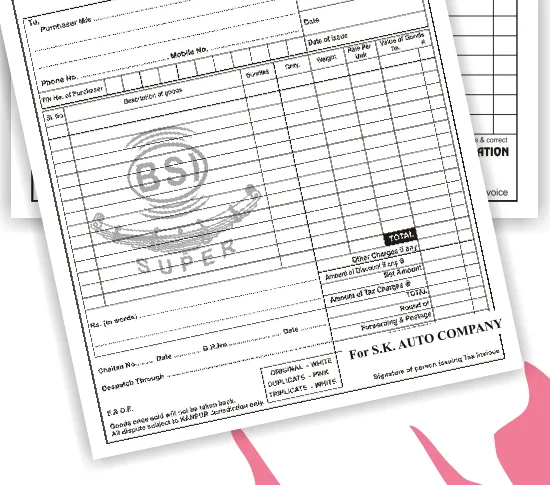 Tax invoice bill books