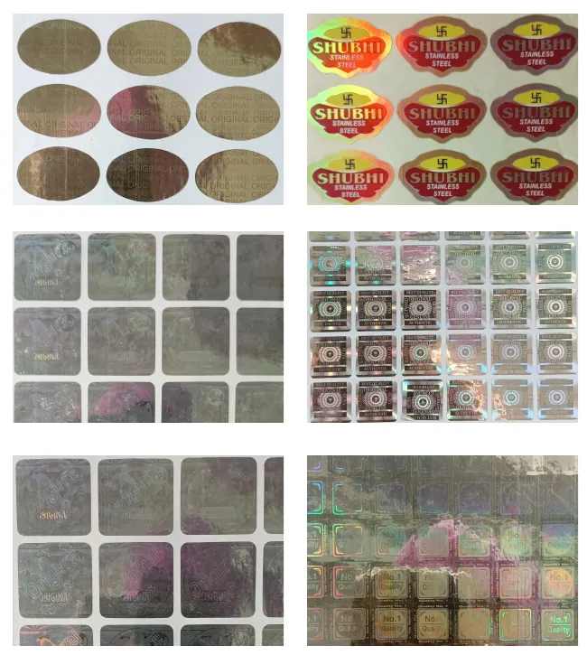 Hologram security stickers